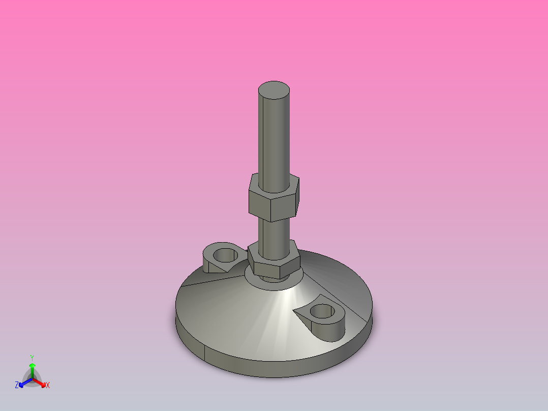 DG100-M16-L100-C1 DG100万向关节调整脚蹄主视图