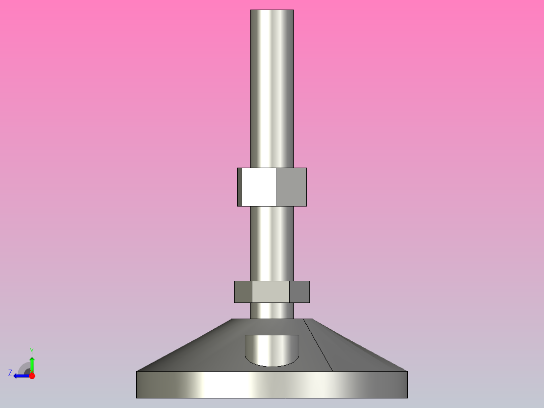 DG100-M16-L100-C1 DG100万向关节调整脚蹄右视图