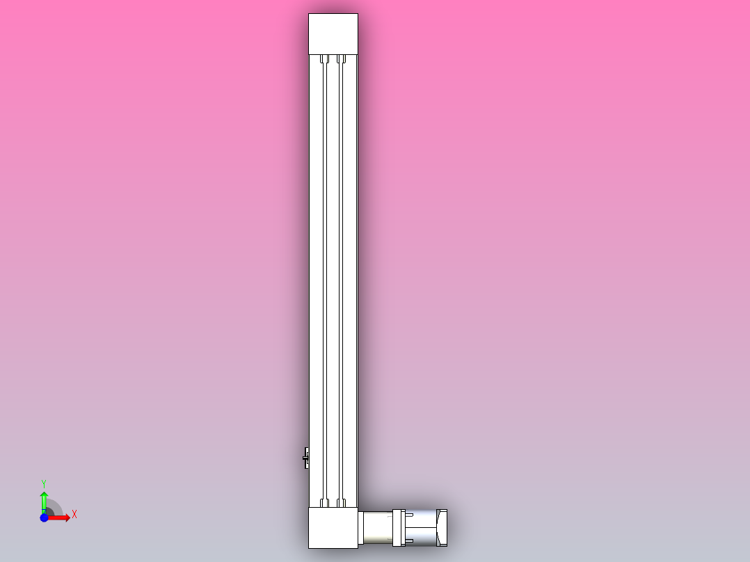 带式直线轴半闭式TPA-ONB-120F-90-L850-DL-J90-N3前视图