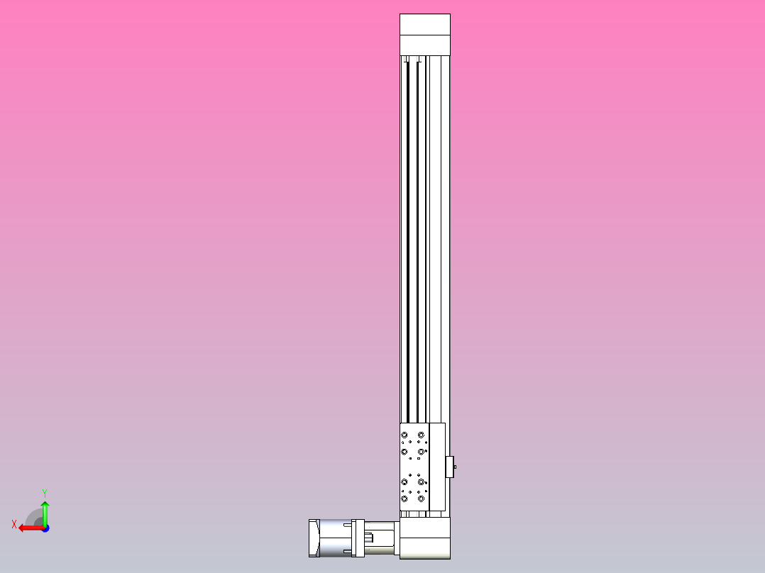 带式直线轴半闭式TPA-ONB-120F-90-L850-DL-J90-N3后视图