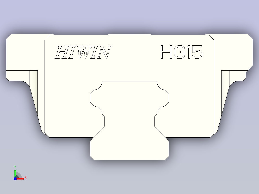 HIWIN上银线性导轨-HGW15CC1R160前视图