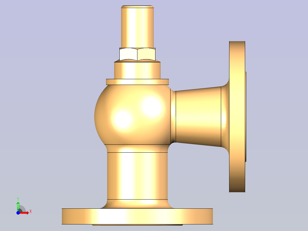 CB╱T 314-1995[B型法兰青铜节流阀B6040]前视图