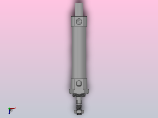 标准型气缸（单作用）HCM2系列[HCM2B25-100S]俯视缩略图