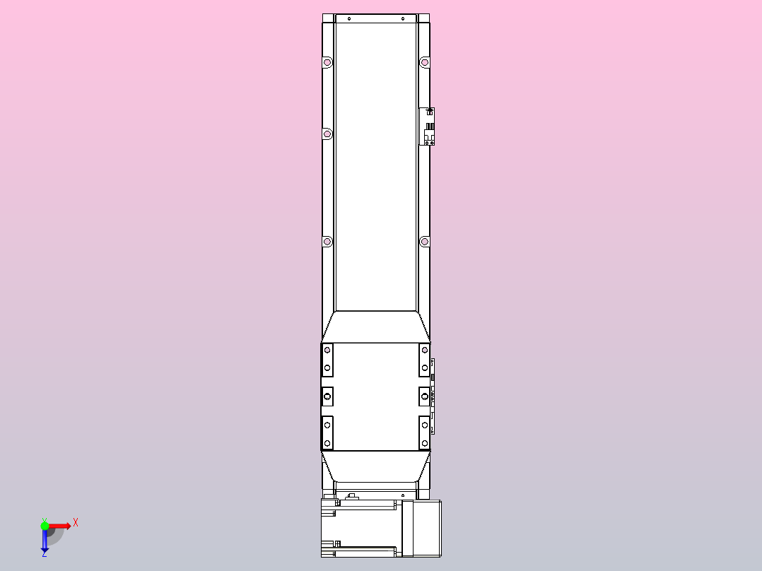 机器人皮带驱动直线轴TPA-GCB-150-P80-L350-RU-M75-N3俯视图