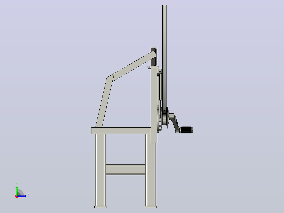 型材弯曲机profile-grbending-machine-2832-模型格式为 stp左视图