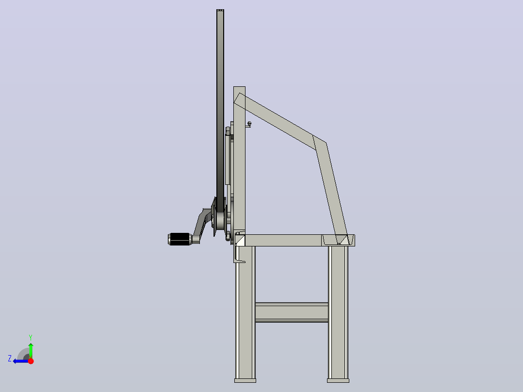 型材弯曲机profile-grbending-machine-2832-模型格式为 stp右视图