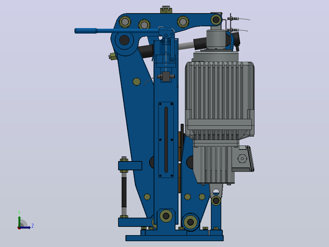 YP41系列电力液压盘式制动器YP41-4500-1000×30-ⅠB-CL.RL.WL.HL左视图