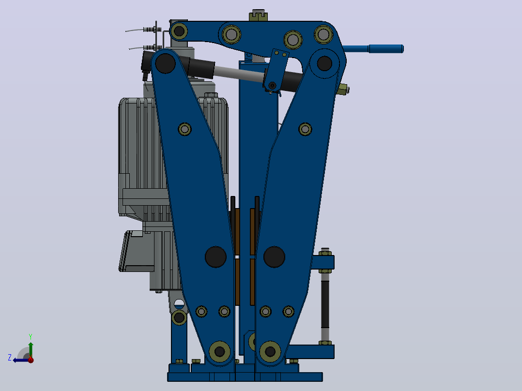 YP41系列电力液压盘式制动器YP41-4500-1000×30-ⅠB-CL.RL.WL.HL右视图