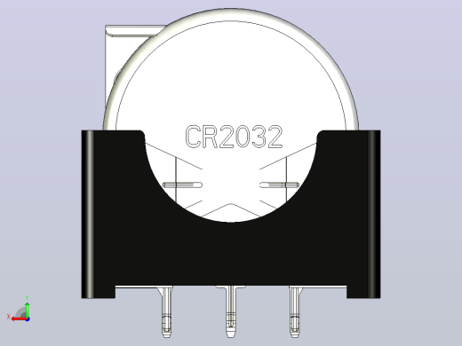LOTES CR2032立式电池座后视缩略图