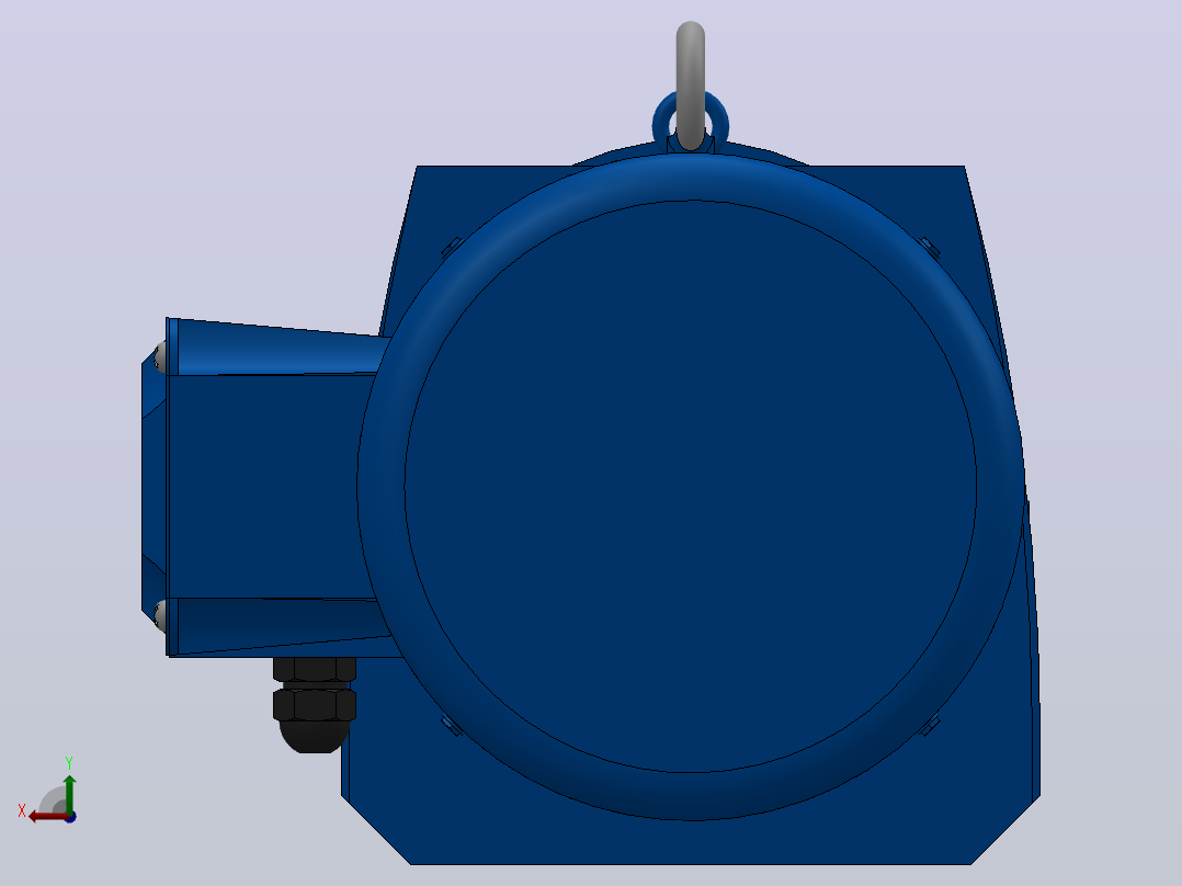 RF167法兰轴伸式安装斜齿轮减速机RF167-Y110-4P-315S-M1-0°-Φ550后视图