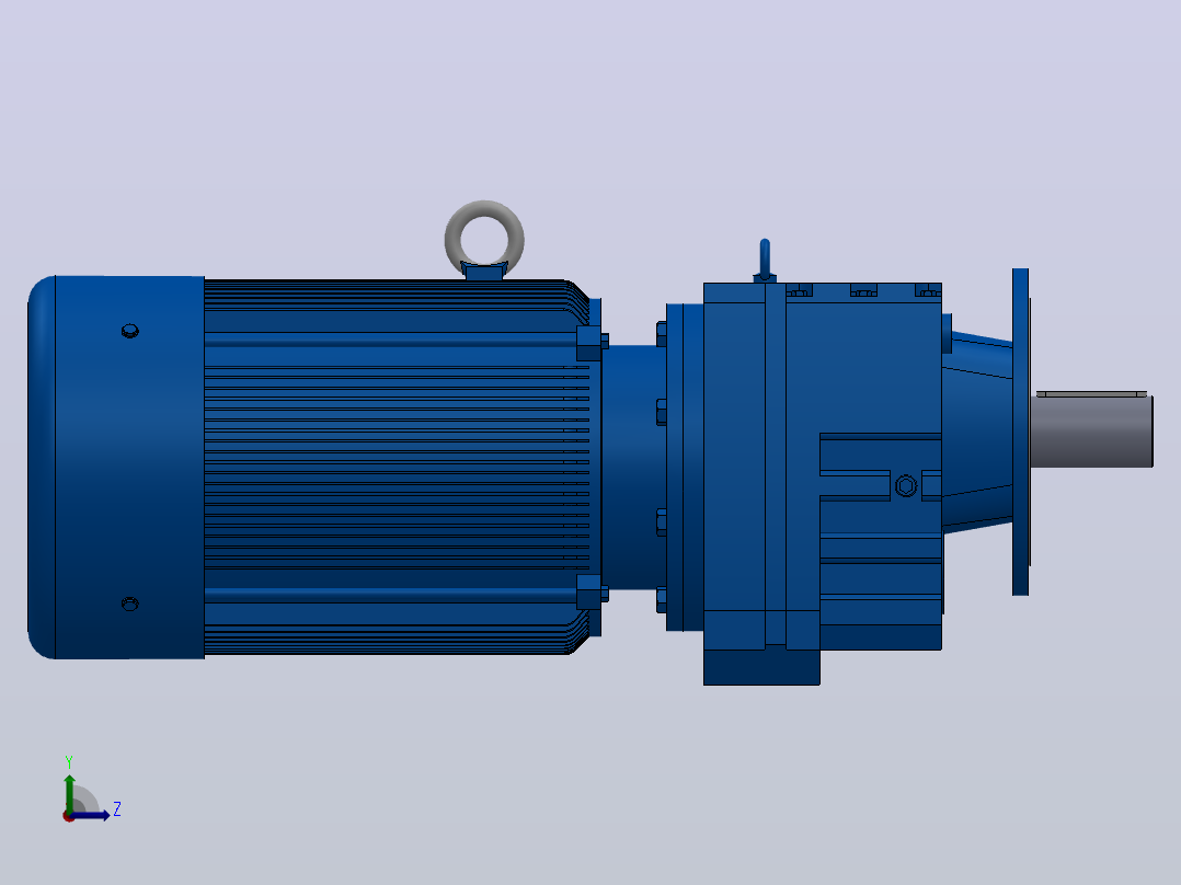 RF167法兰轴伸式安装斜齿轮减速机RF167-Y110-4P-315S-M1-0°-Φ550左视图