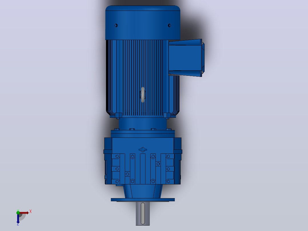 RF167法兰轴伸式安装斜齿轮减速机RF167-Y110-4P-315S-M1-0°-Φ550俯视图