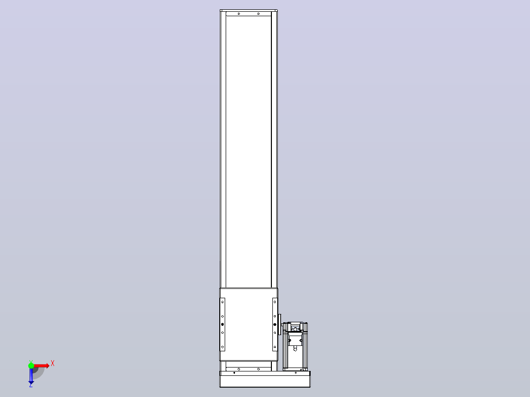 滚珠丝杠直线轴带导轨全封闭TPA-HCR-140D-2010C-L650-MR-Y-P40-N3俯视图
