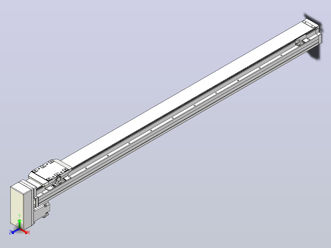 滚珠丝杠直线轴内置导轨TPA-GCR-80-1610C-L1100-MP-M40-N3主视图