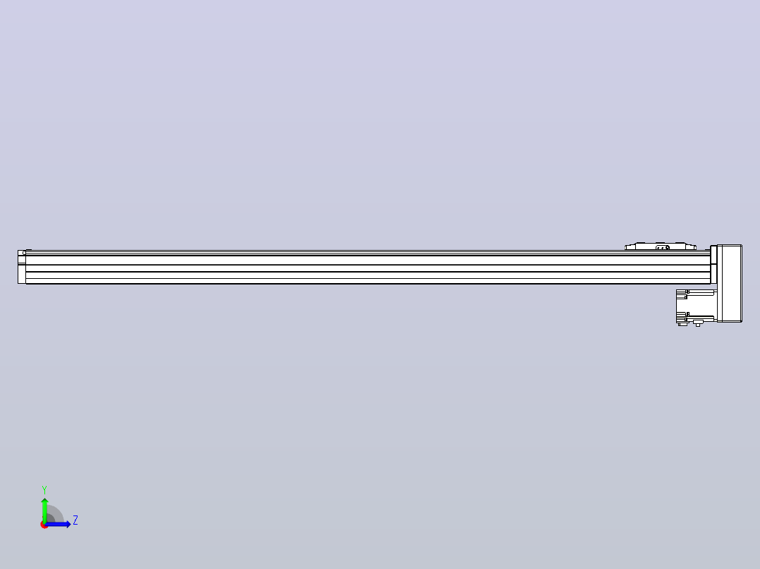 滚珠丝杠直线轴内置导轨TPA-GCR-80-1610C-L1100-MP-M40-N3左视图