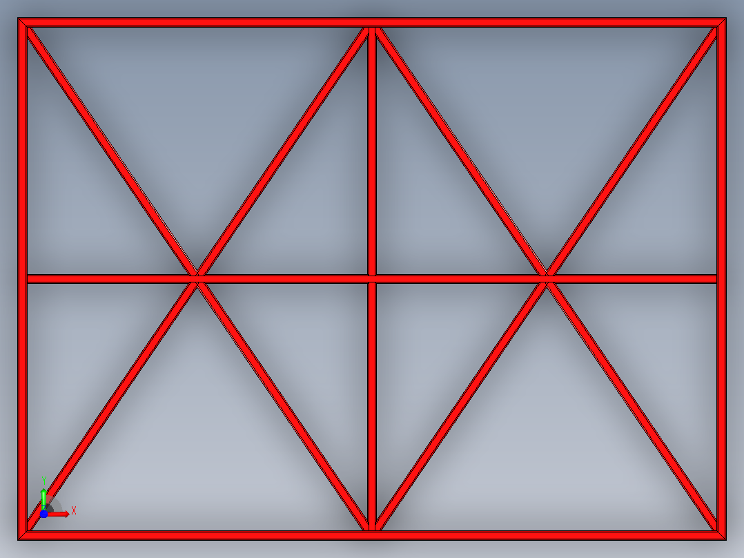 车库框架 6x3x2,2前视图