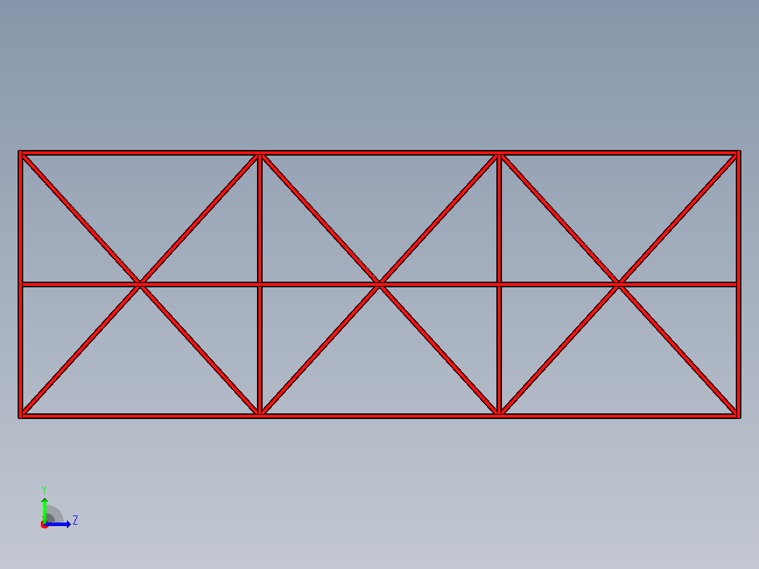 车库框架 6x3x2,2左视图