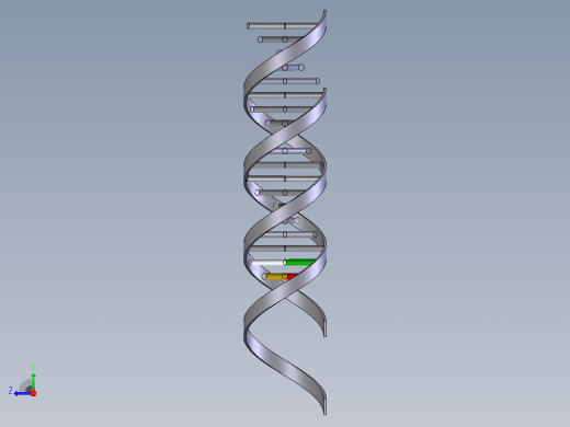 生物双螺旋DNA结构1右视缩略图