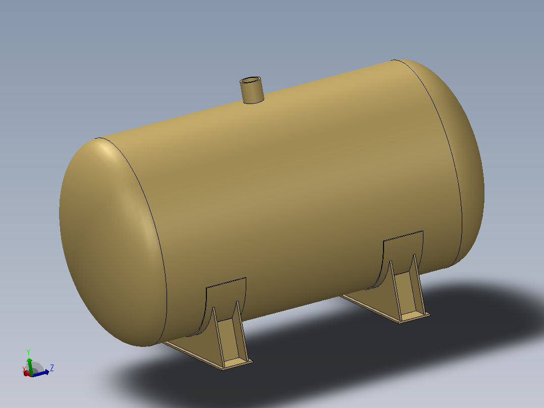 solidwork中的锅炉设计主视图