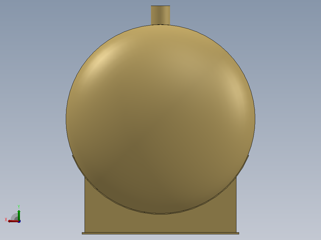 solidwork中的锅炉设计后视图