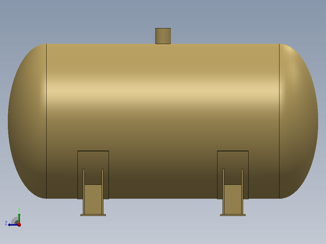 solidwork中的锅炉设计右视图