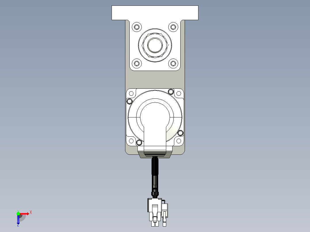 轻载电动缸TPA-ESR40-1210C-L350-MR-LB-W-P40-C3俯视图