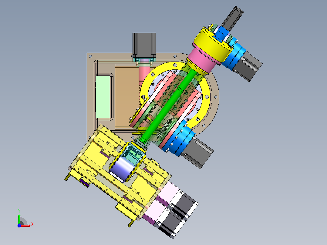 六自由度搬运码垛机械手（SW+CAD+说明书）前视图