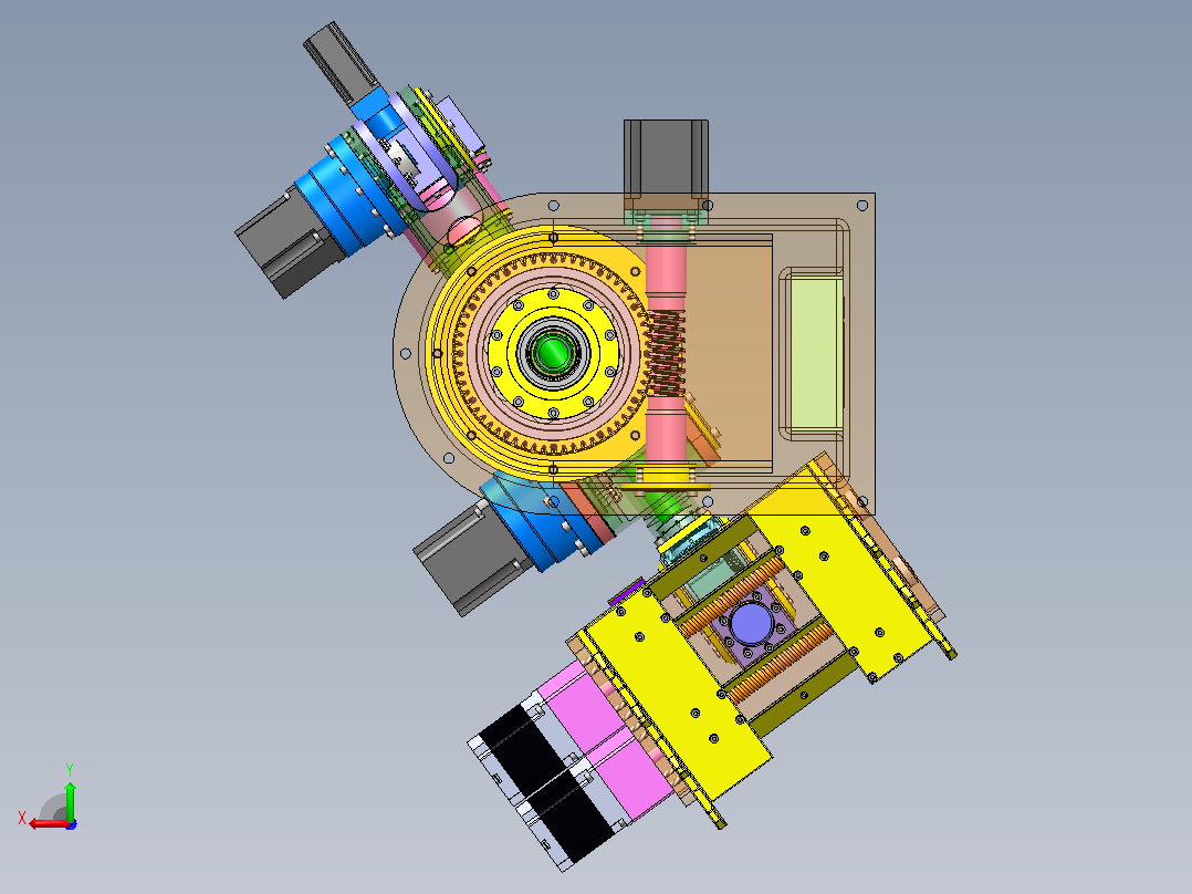 六自由度搬运码垛机械手（SW+CAD+说明书）后视图