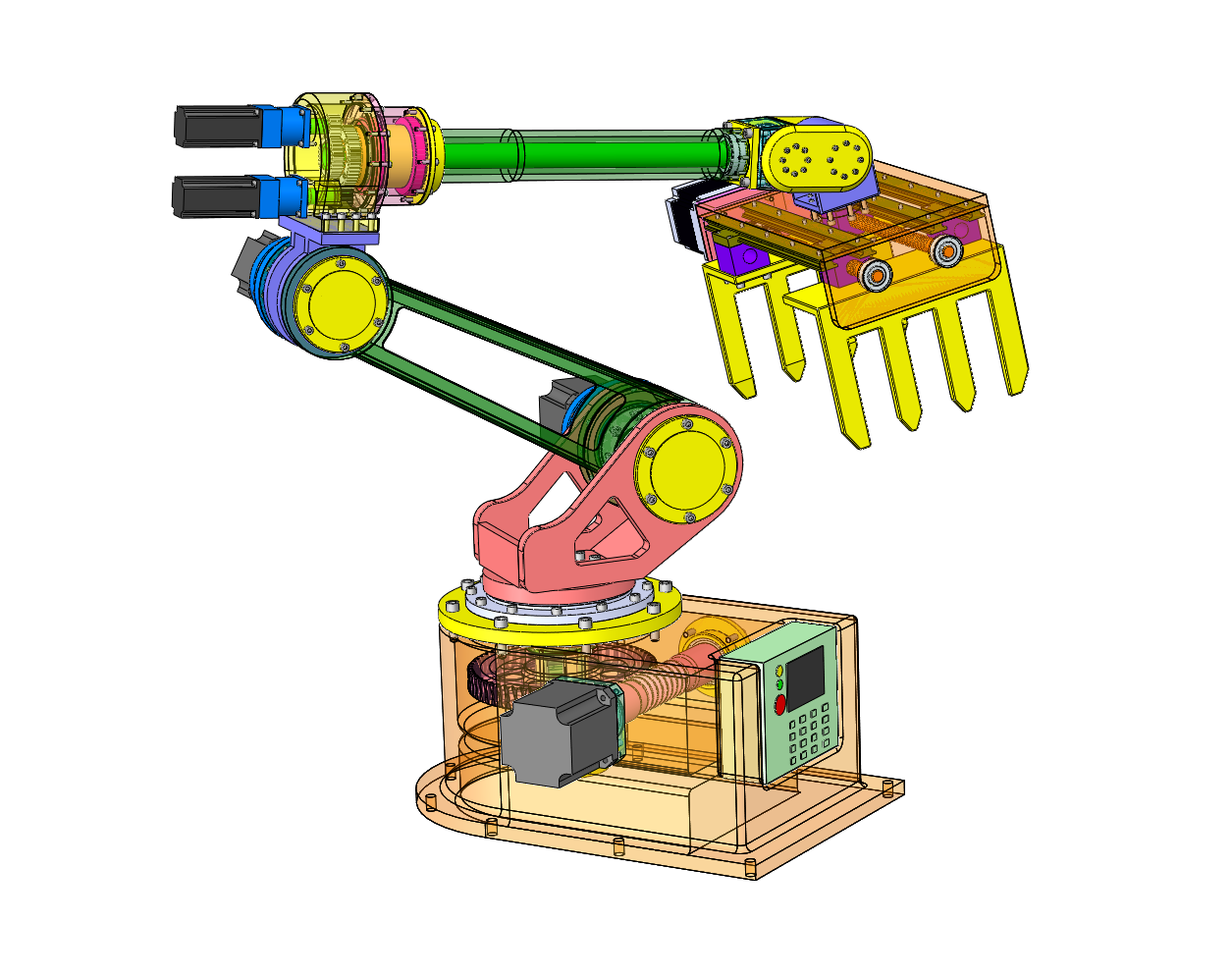 六自由度搬运码垛机械手（SW+CAD+说明书）