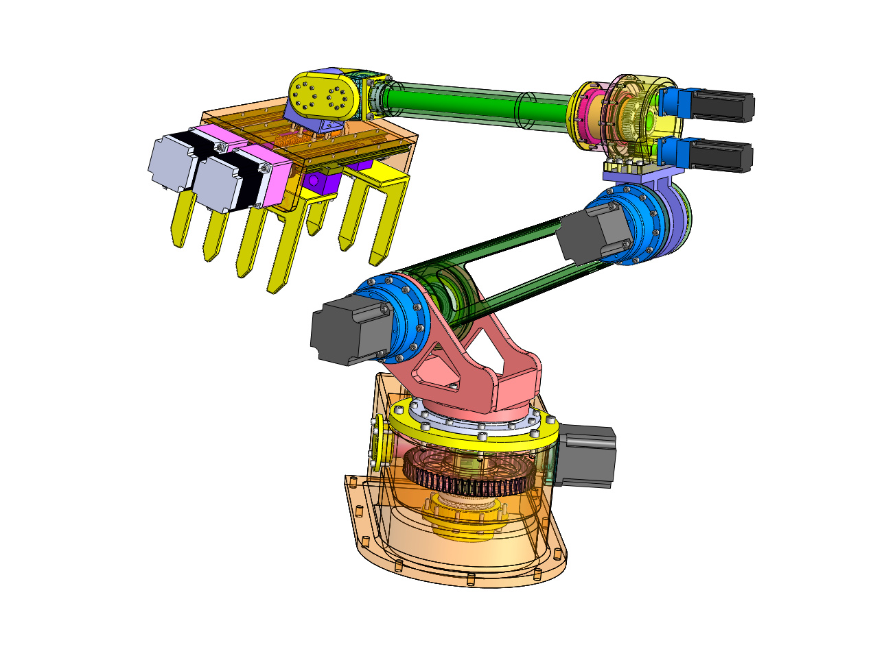 六自由度搬运码垛机械手（SW+CAD+说明书）