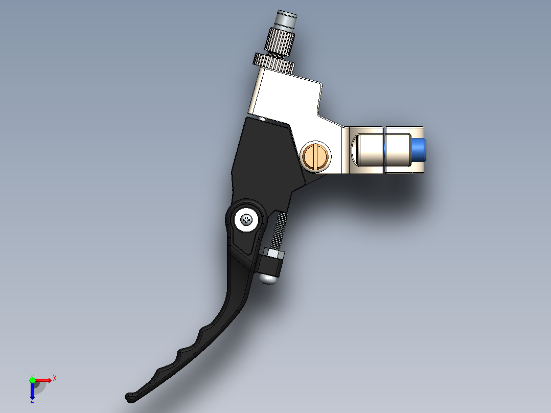 YX160离合器杆俯视图