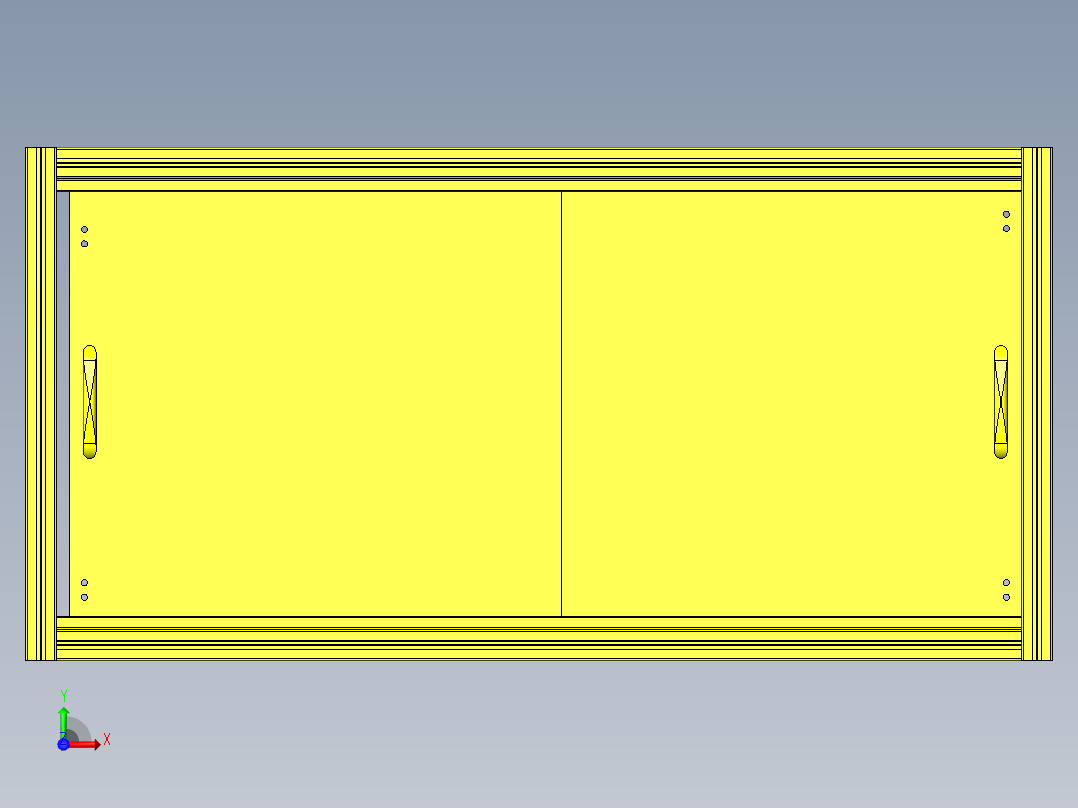 铝合金型材拉门前视图