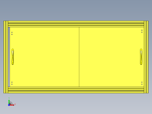 铝合金型材拉门前视缩略图