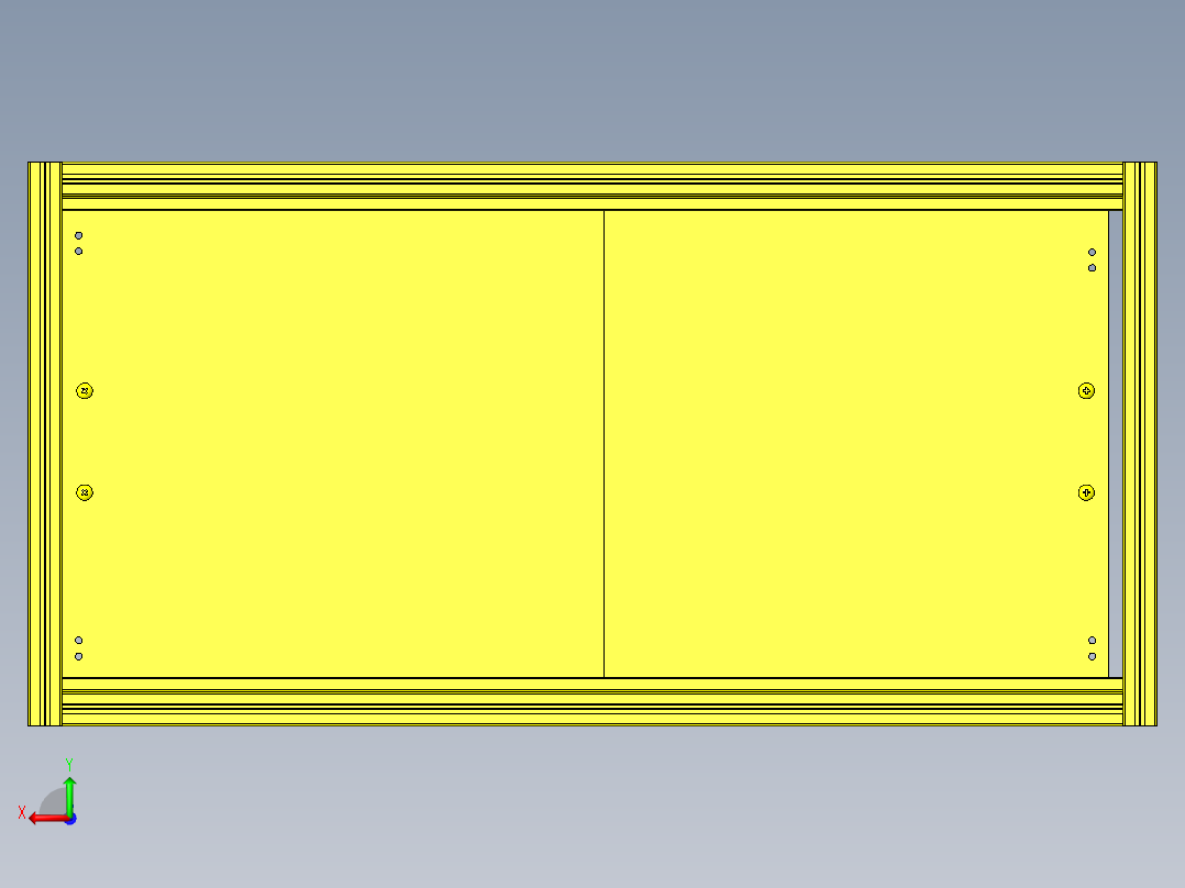 铝合金型材拉门后视图