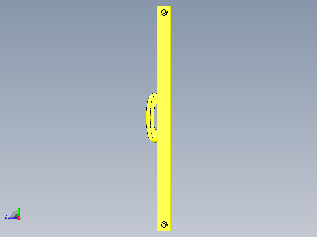 铝合金型材拉门右视图
