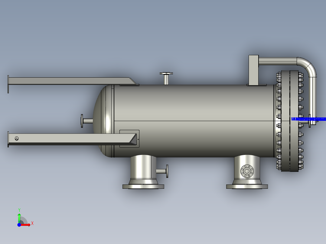 空气干燥器3D模型proe前视图