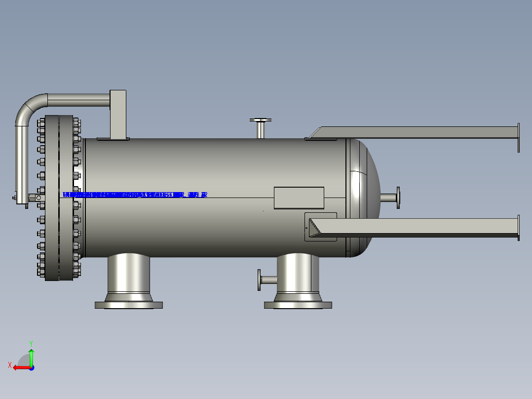 空气干燥器3D模型proe后视图