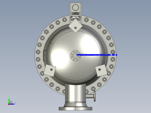 空气干燥器3D模型proe左视缩略图