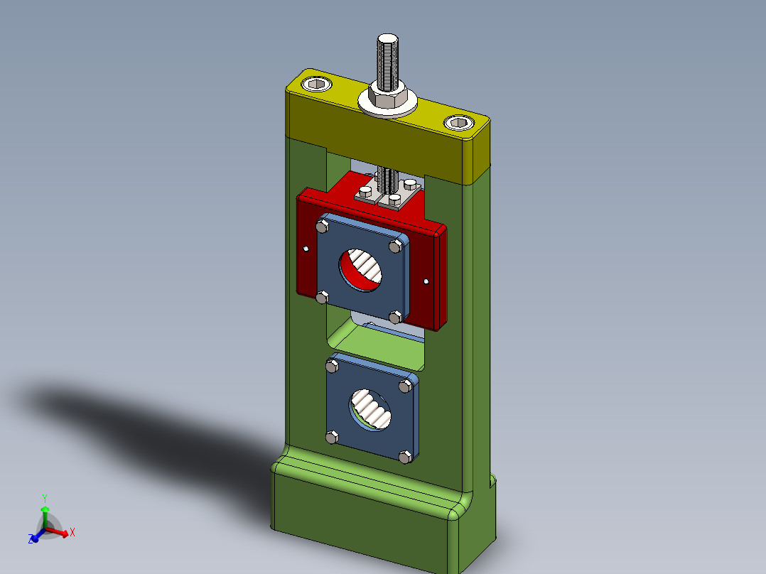一款压力机3D模型