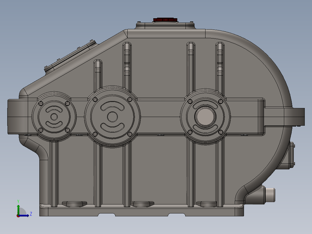 齿轮箱变速箱SW2014左视图