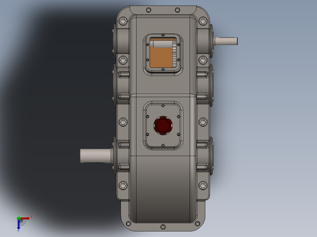齿轮箱变速箱SW2014俯视图