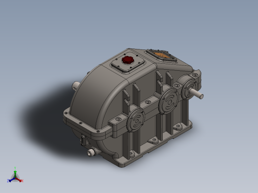 齿轮箱变速箱SW2014正等轴测缩略图