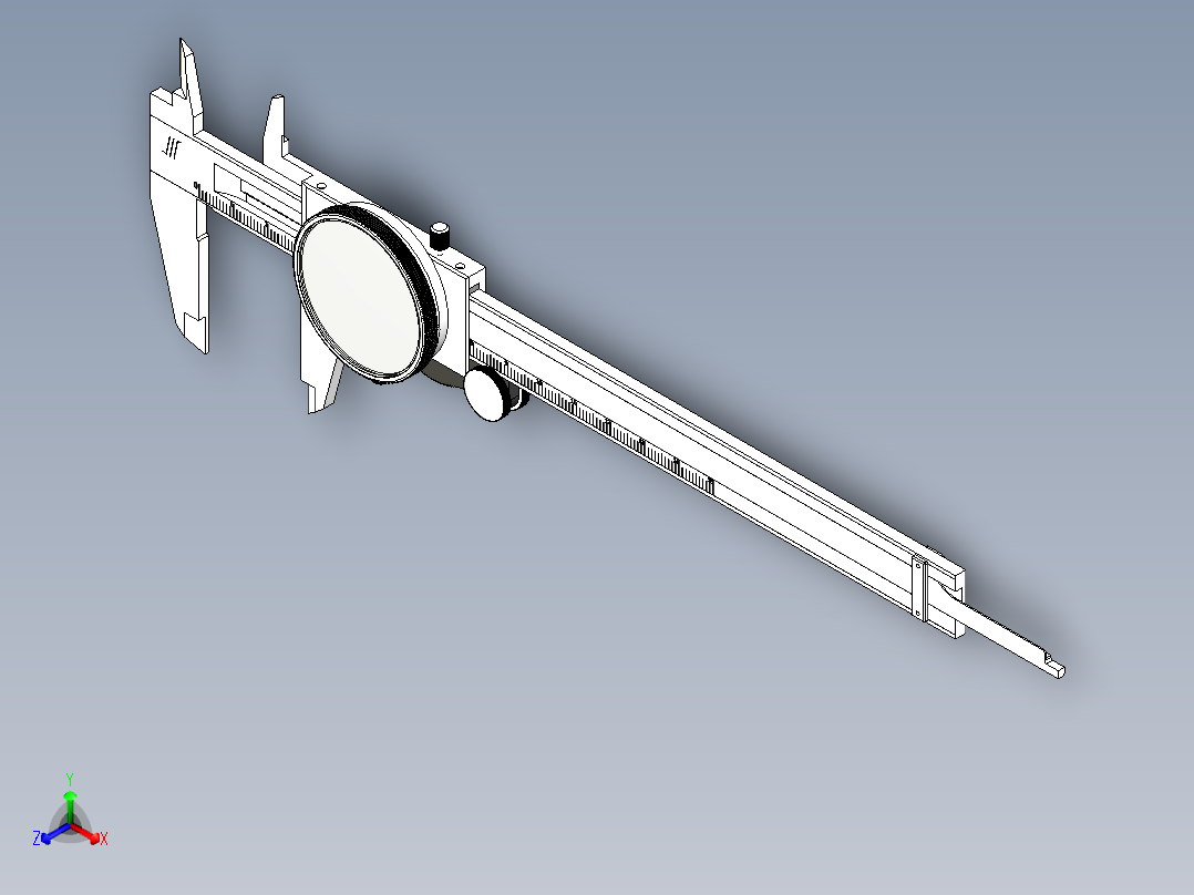 带表、游标卡尺正等轴测图