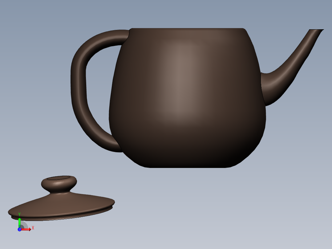 茶具3d模型前视图