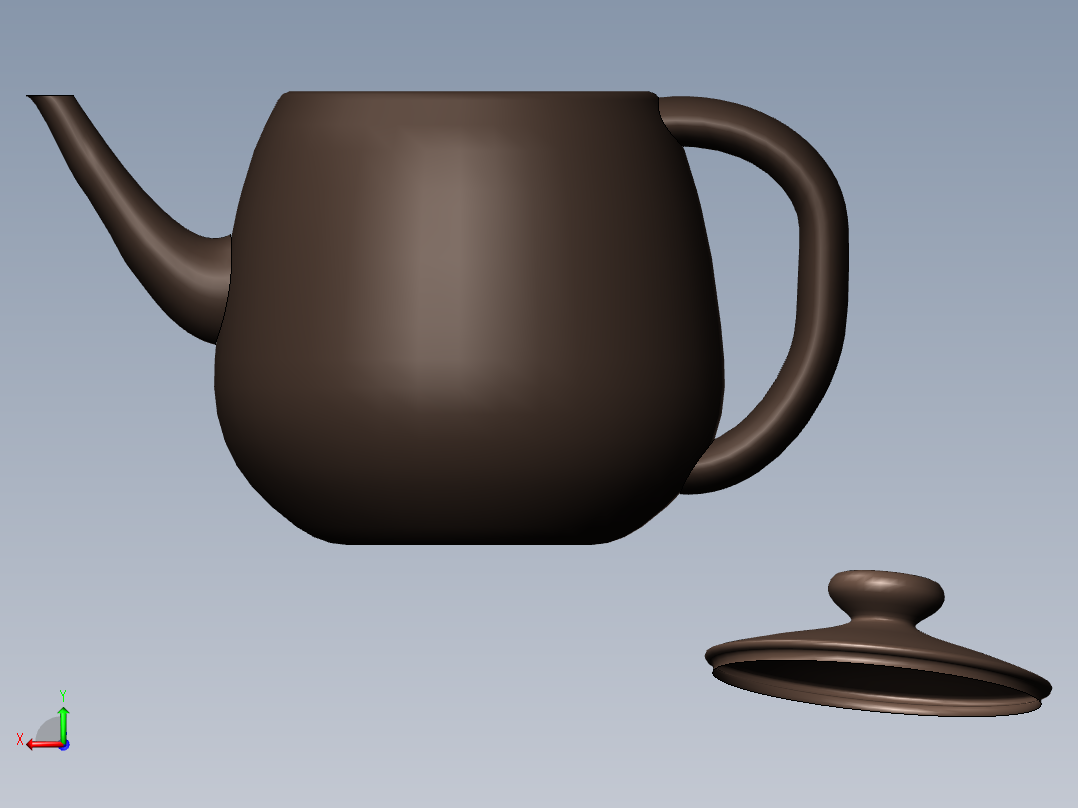 茶具3d模型后视图