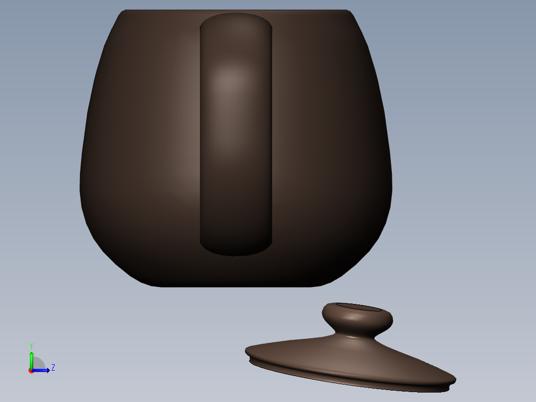 茶具3d模型左视图