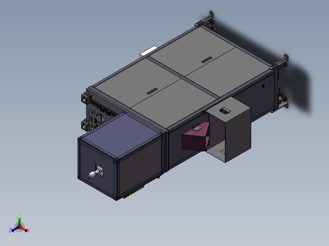 注塑件切浇口3d图纸 注塑件切浇口3d 热熔自动冲切机3d图三维模型正等轴测图