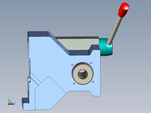 车床尾座3d图纸 数控CNC车床素材CAXA图素材 车床尾座3d三维模型左视缩略图