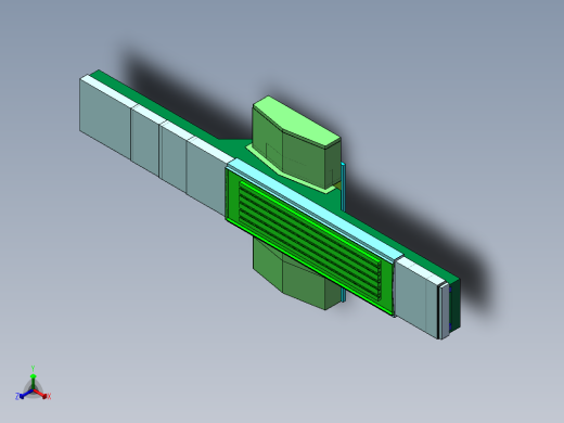 大型数控机床XY联动工作台3d图纸 直线电机两轴工作台3D三维模型正等轴测缩略图