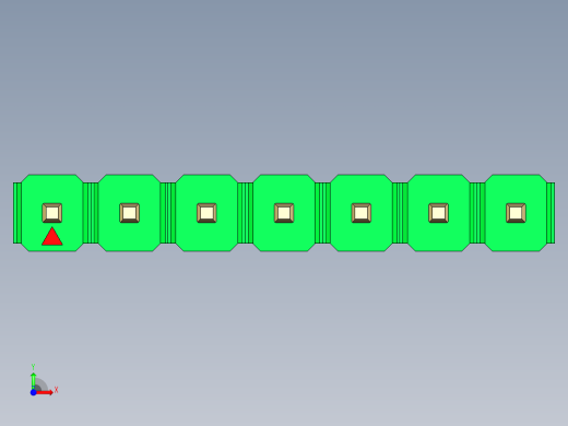 彩色公头100mil（2.54mm）系列-DS1021_green_1x07p_100mil_Type19_rev1.0前视缩略图